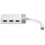 Trendnet TUC-H4E Hub USB Tipo-C de 4 puertos USB 3.0, Blanco y Gris
